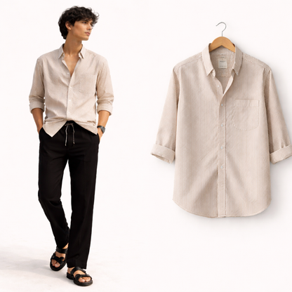 Premium Striped Linen Casual Shirt