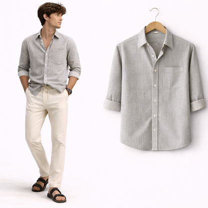 Premium Striped Linen Casual Shirt