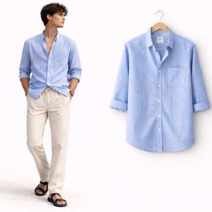 Premium Striped Linen Casual Shirt