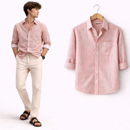 Premium Striped Linen Casual Shirt