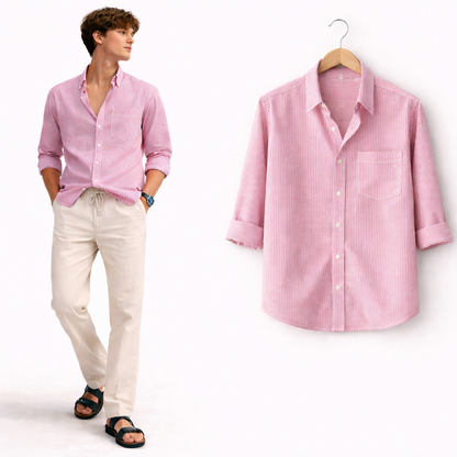 Premium Striped Linen Casual Shirt