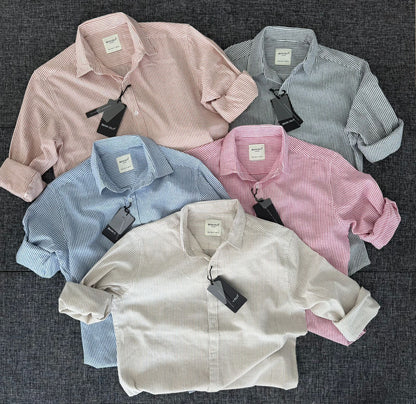 Premium Striped Linen Casual Shirt